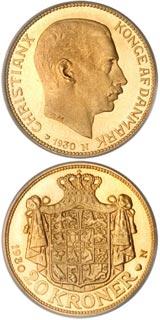 Dansk 20 Kroner - Christian X - 8,065 gram guld