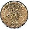 Nederl&auml;ndsk 5 guilder -  3,028 gram guld