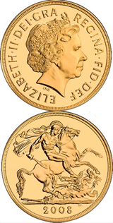 Brittisk Guldsovereign - 7,32 gram guld