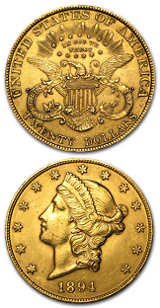 Amerikansk Double Eagle - $20 - Liberty Head - 30,09 gram guld 