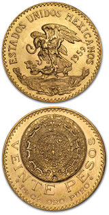 Mexikansk 20 Peso - 15 gram guld