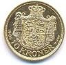 Dansk 10 Kroner- 4,031 gram guld