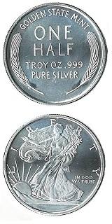 Walking Liberty - 1/2 oz - Begagnade i gott skick
