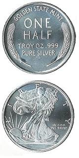 Walking Liberty - 1/2 oz - Begagnad i gott skick