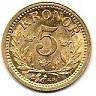 Svensk 5 krona - 2,02 gram guld