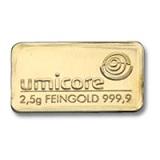 Guldtacka 2 &frac12; gram - Varierande tillverkare och skick