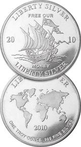 Liberty Silver Mynt - 1 oz 2010