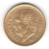 Mexikansk 5 peso - 3,75 gram guld