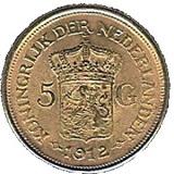 Nederländsk 5 guilder -  3,024 gram guld
