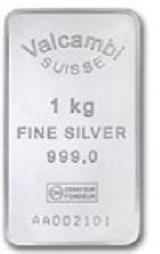 Silvertacka 1 kg - Valcambi - Begagnad i gott skick