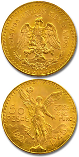 Mexikansk 50 peso - 37,5 gram guld