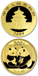 Kinesisk Guld Panda - 1 oz - Cirkulerat skick