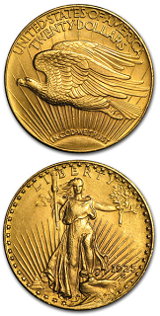 Amerikansk Double Eagle - Saint-Gaudens - 30,09 gram guld 