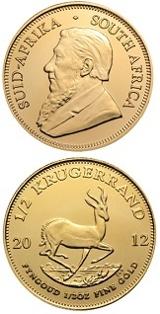 Sydafrikansk Guld Krugerrand - 1/2 oz - Varierande årtal