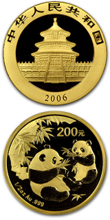 Kinesisk Guld Panda - 1/2 oz - Varierande präglingsår