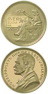 Svensk 2000 Kronor - Jubileumsmynt - 10,8 gram guld