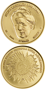 Svensk 2000 Kronor - Selma Lagerlöf jubileumsmynt - 10,8 gram guld