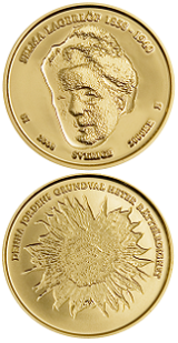 Svensk 2000 Kronor - Selma Lagerl&ouml;f jubileumsmynt - 10,8 gram guld