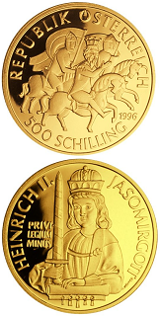 Österrikisk 500 schilling - 8 gram guld