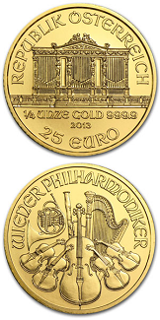 Österrikiska Guld Philharmonics - 1/4 oz - Varierande präglingsår