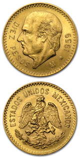 Mexikansk 10 Peso - 7,5 gram guld