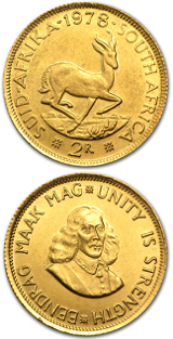 Sydafrikansk 2 Rand - 7,32 gram guld