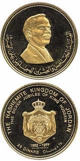 Jordanien 25 Dinars - 13,74 gram guld