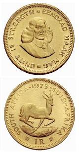 Sydafrikansk 1 Rand - 3,66 gram guld