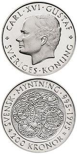 Minnesmynt - Svensk 200 kronor