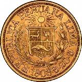 Peruansk halv Libra - 3,66 gram guld