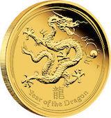 Australiensiska Guld Lunar Serien - 1 oz - 2012 - Year of the Dragon