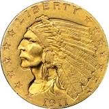 Amerikansk Quarter Eagle - 3,76 gram guld