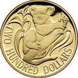 Australien 200 dollar - varierande årtal - 9,16 gram gold