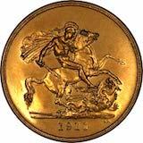 Guld Quintuple Sovereign - 36,6 gram guld
