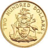 Bahamas 200 dollar - 10,01 gram guld