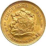 Chile 50 Peso - 9,3 gram guld