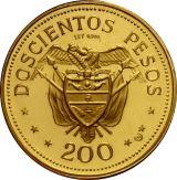 Colombia 200 Pesos - 7,74 gram guld
