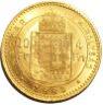 Ungersk 4 floriner/10 franc - 2,902 gram guld