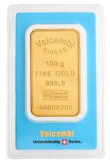 Guldtacka 100 gram - Valcambi - Präglad 