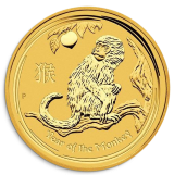 Australiensiska Guld Lunar Serien - 1 oz - 2016 - Year of the Monkey