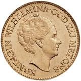 Nederländsk 10 guilder - Wilhelmina - 6,056 gram guld