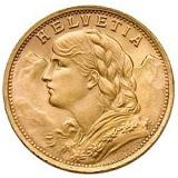 Schweizisk 20 Franc - 5,81 gram guld