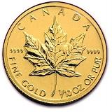 Kanadensisk Guld Maple Leaf - 1/10 oz - Varierande årtal