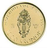 Svensk 1000 Kronor - Jubileumsmynt - 5,22 gram guld